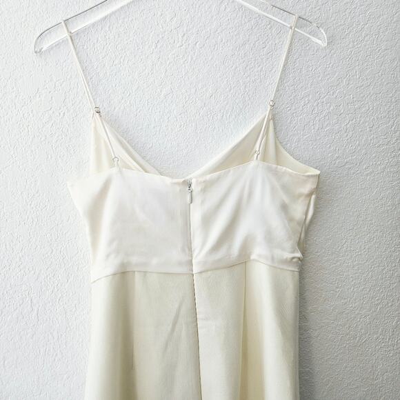 NEW Cinq à Sept Cara Tie Waist Mini Dress Size 4 Ivory Bridal‎ Satin - Picture 8 of 10